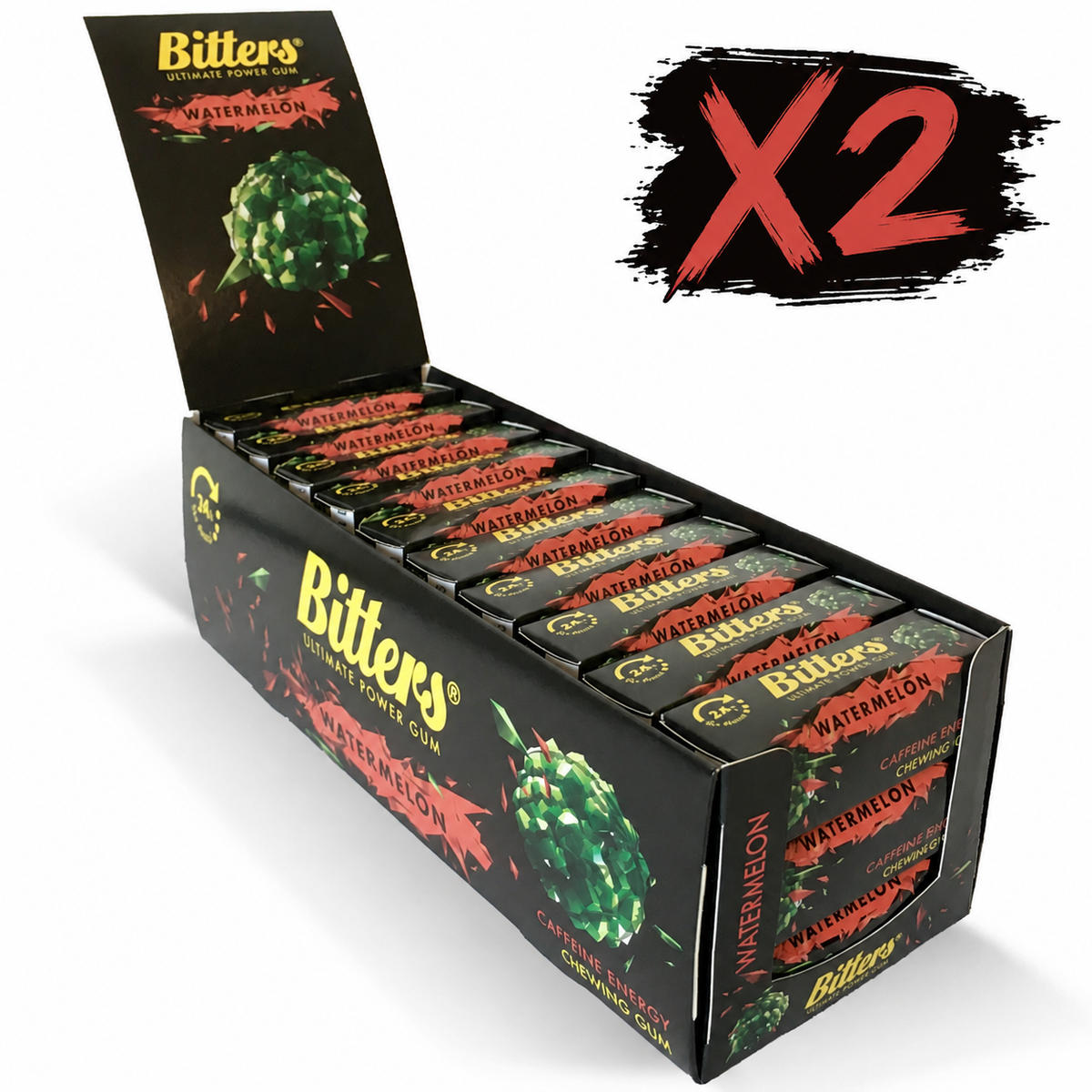 60x Pack Caffeine Gum Watermelon Flavour – Best Value